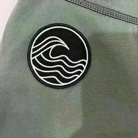 JAMES PERSE Y/OSEMITE  Green Black Wave Patch Leggings Sz 1 Small NWT new - Picture 4 of 8